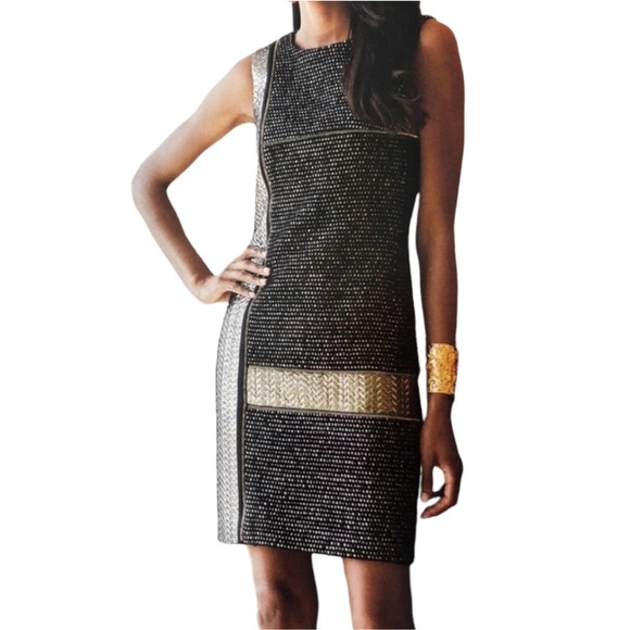 Per Se by Carlisle Dresses & Skirts - Per Se By Carlisle Women Black Gold and Silver Cocktail Dress US 0